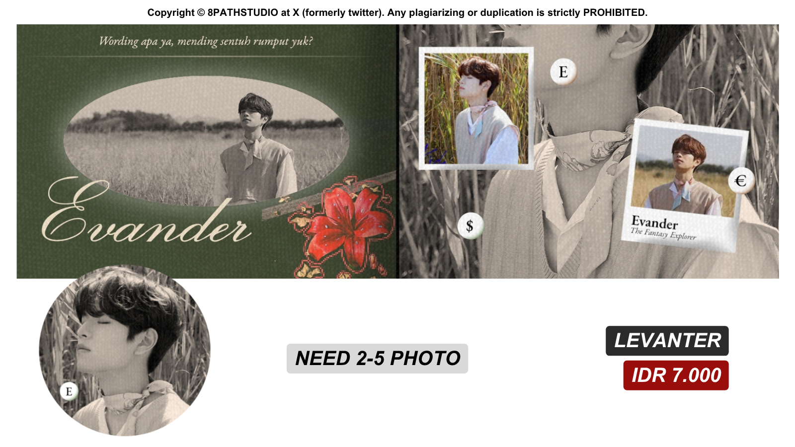 Simple, soft, slightly vintage green-tinted mood.