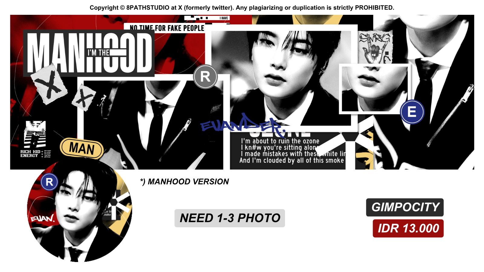 [MANHOOD VERS.] Aggressive, cinematic poster style with masculine focus.